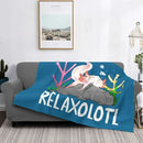 Axyaa Pink Axolotl Fleece Blanket for Bedroom & Home - Ultra-Soft & Adorable