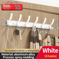Axyaa Wall-Mounted One Row Hangers for Towels, Clothes, Hats, and More
