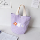 Axyaa Canvas Lunch Bag: New Fashion Student Bento Box Carry Bucket Bag