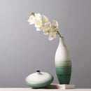 Axyaa Green Gradient Ceramic Vase for Stylish Living Room Decor