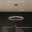 Axyaa Crystal Pendant Ring Chandelier for Luxury Interior Decor