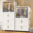 Axyaa 70cm Transparent Foldable Wardrobe, Portable Large-Capacity Storage Cabinet