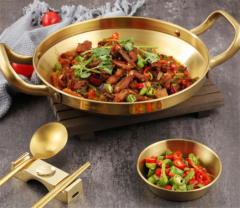 Axya Golden Seafood Rice Pan with Handle