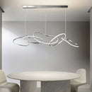Axyaa Modern Minimalist Chrome LED Pendant Light for Dining Room and Kitchen Island