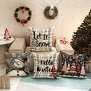 Axyaa Christmas Tree Snowman Pillowcase for Home Sofa Decoration