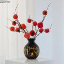 Axyaa Amber Glass Vase Hydroponic Flower Pots Desk Decoration Artificial Flower Display