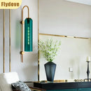 Axyaa Blue Glass Tube LED Wall Lamp for Bedroom & Living Room