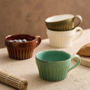 Axyaa Coarse Pottery Ceramic Coffee Mug, 350ML Teacup for Breakfast, Latte & Office.