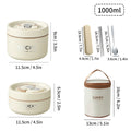 Axyaa Insulated Stainless Steel Bento Lunch Box with Tableware, Microwave Safe