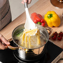 Axyaa Silicone Kitchenware Set: Spatula, Strainer, Spoon, Clip, Utensils - White, 6pcs