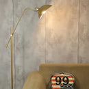 Axyaa Nordic Gold Metal Floor Lamp with Marble Base - Adjustable Length Lighting