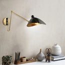 Axyaa Industrial Loft Wall Light, Adjustable Iron Bedside Lamp for Bedroom Living Room