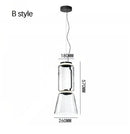 Axyaa Nordic Glass LED Pendant Lamps: Minimalist Black Chandelier for Dining & Living Room