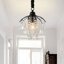 Axyaa Retro Black Small Crystal Chandelier Lighting
