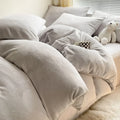 Axyaa Flannel Fleece Bedding Set: Duvet Cover, Pillowcase, Sheet - Queen/Single Size
