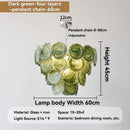 Axyaa Green Crystal LED Chandelier for Home Decor.