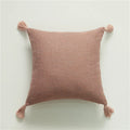 45x45cm Yellow Linen Cushion Cover Boho Chic Decorative Throw Pillow Cover for Sofa - Axyaa