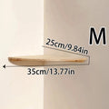 Axyaa Scalloped Corner Floating Wall Shelf Storage Rack Wooden Home Decor Shelf