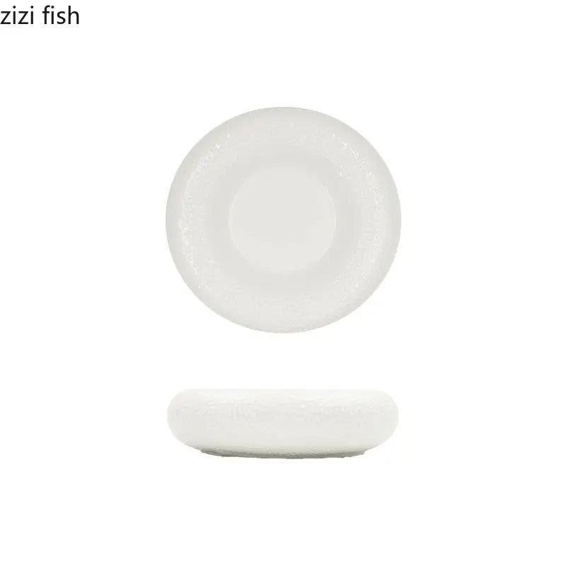 Axya Ceramic Irregular Texture Dinner Plate Set of 4