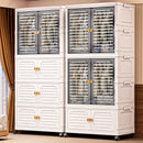 Axyaa Multi-Tier Foldable Cabinet with Wheels – Heavy-Duty Storage Solution