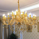 Axyaa Crystal LED Chandelier for Living and Dining Room Lighting