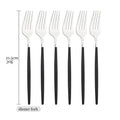 Axyaa Black Silver Stainless Steel Cutlery Set Dinnerware Flatware Fork Knife Spoon