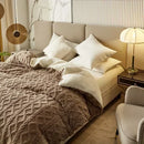 Axyaa Warmth Duvet Cover Blanket: Soft Cozy Fleece Quilt Cover for Winter Beds