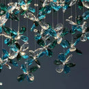 Axyaa Crystal Pendant Chandelier for Elegant Living Room Lighting