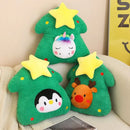 Axyaa Christmas Tree Plush Pillow - Soft Sofa Cushion Gift