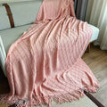 Axyaa Nordic Knitted Throw Blanket for Bed Sofa Travel TV Soft Towel Plaid Tapestry