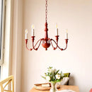Axyaa Vintage Iron Candle Chandelier Pendant Light