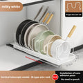 Axyaa Sliding Pot Lid Holder Rack Adjustable Under Cabinet Organizer Shelf