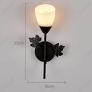 Axyaa LED Flower Glass Wall Lamp E27 Bedroom Decorative Light