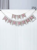 Axyaa Ramadan Muslim Decor Banner Pull Flag Hanging Ornaments Eid Mubarak Gift