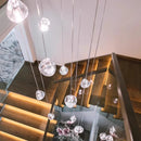 Axyaa Crystal Chandeliers: Modern LED Hanging Ceiling Lamp for Living Room Indoor Lighting