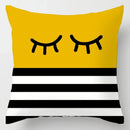 Axyaa Geometric Ginkgo Leaf Print Pillow Cover for Stylish Home & Office Decor
