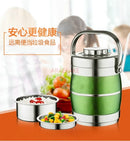 Axyaa 3-Layer Stainless Steel Insulated Bento Lunch Box - Large Capacity Pot