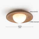 Axyaa Nordic LED Ceiling Light Stone Wood Ball Luxury Ceiling Lamp