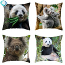 Axyaa Koala Panda Polyester Pillow Cover 45x45cm