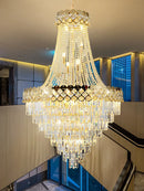 Axyaa Luxury Crystal Chandelier for Home Decor and Hotel Staircase