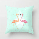 Axyaa Mint Green Geometric Animal Print Pillowcase for Home and Office Decor