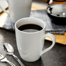 Axya Elisa 6-Piece 360cc Porcelain Coffee Mug Set, Ivory White, for Milk & More
