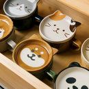 Axyaa Cartoon Animal Ceramic Coffee Cup with Lid - Kids Gift Mug Set