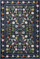 Nordic Plant Flower Print Living Room Carpet by Axyaa