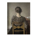 Moody Victorian Woman Portrait Wall Art Print by Axyaa