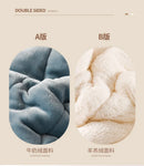 Axyaa Cozy Winter Double-sided Quilted Lamb Wool Blanket