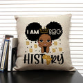 Axyaa Cute Cartoon Girl Pillow Case Africa Baby Cushion Cover Home Decor Linen Pillowcase