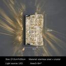 Axyaa Sparkling Crystal LED Wall Lamp in Gold/Chrome for Living Room, Bedroom, Study Hallway