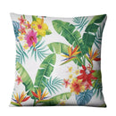 Luxurious Axyaa Succulent Cactus Flower Printed Linen Throw Pillow Case