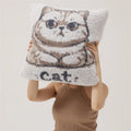 Axyaa Cute Cat Polyester Blend Pillow Cover and Blanket Shawl Blanket